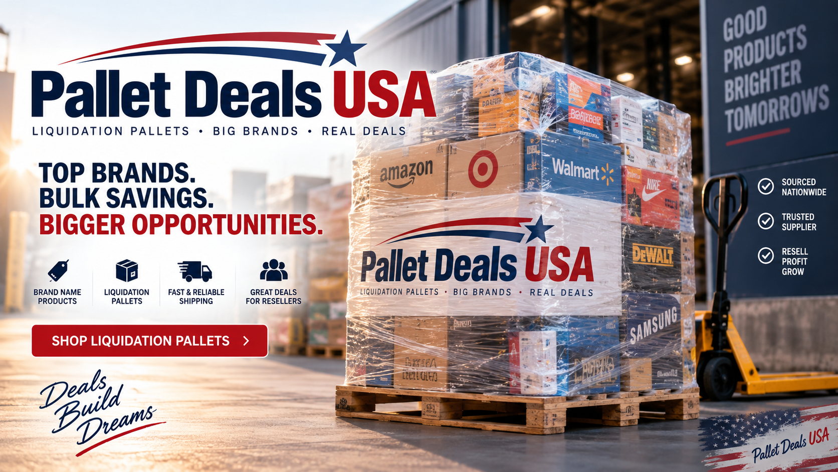 Liquidation Pallet USA - Verified Amazon, Walmart, Target Return Pallets & Wholesale Truckloads
