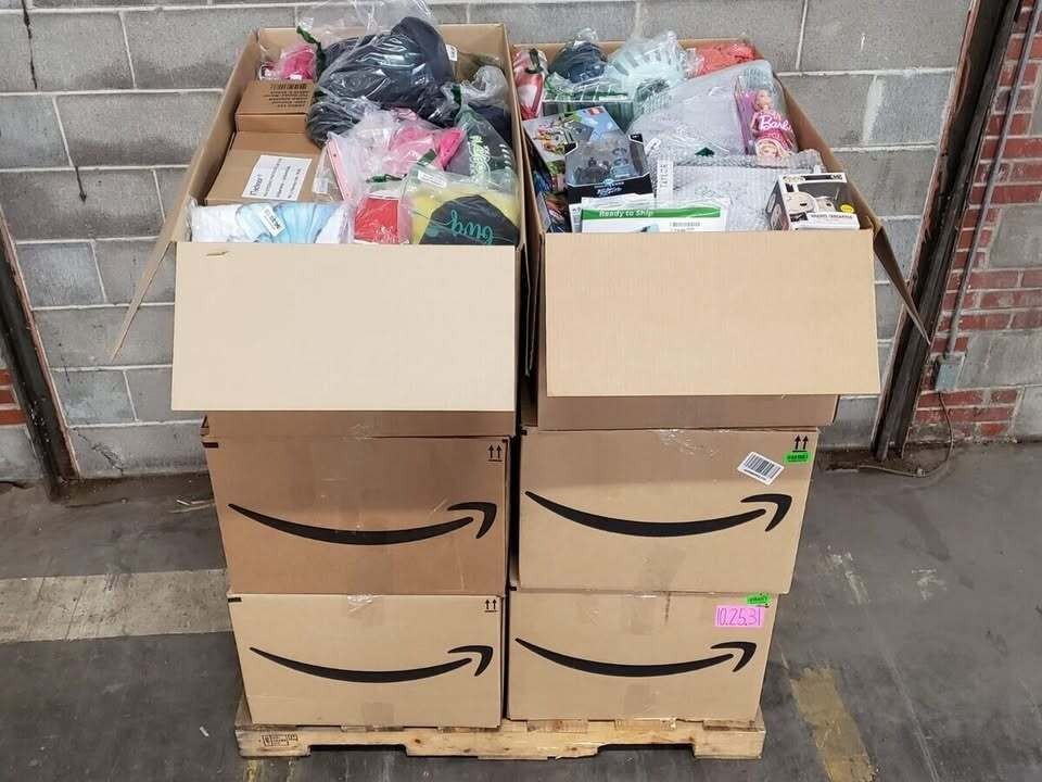 Amazon mystery box return pallet unchecked gaylord bulk merchandise liquidation